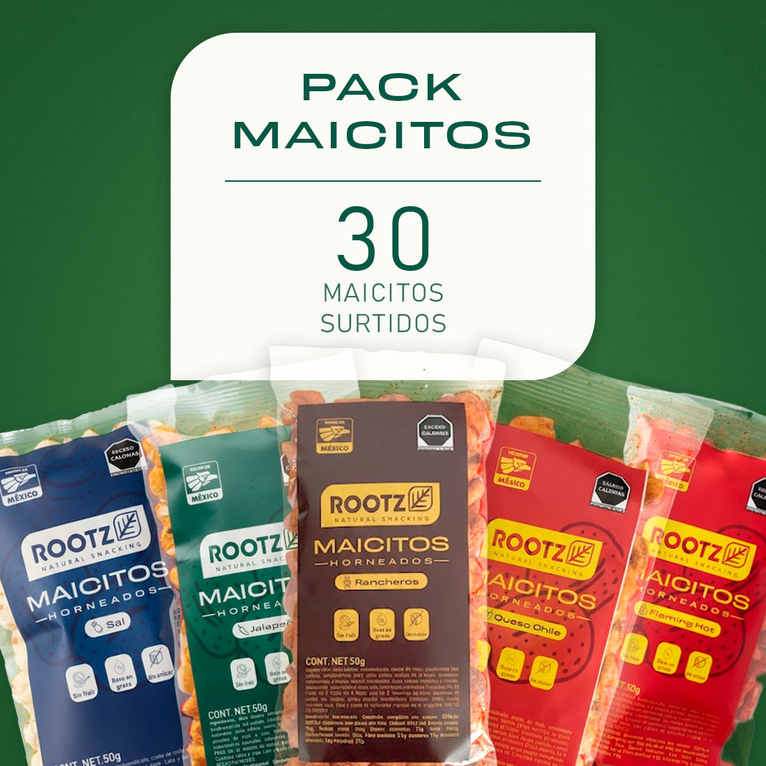 PACK MAICITOS - Botana Saludable ROOTZ