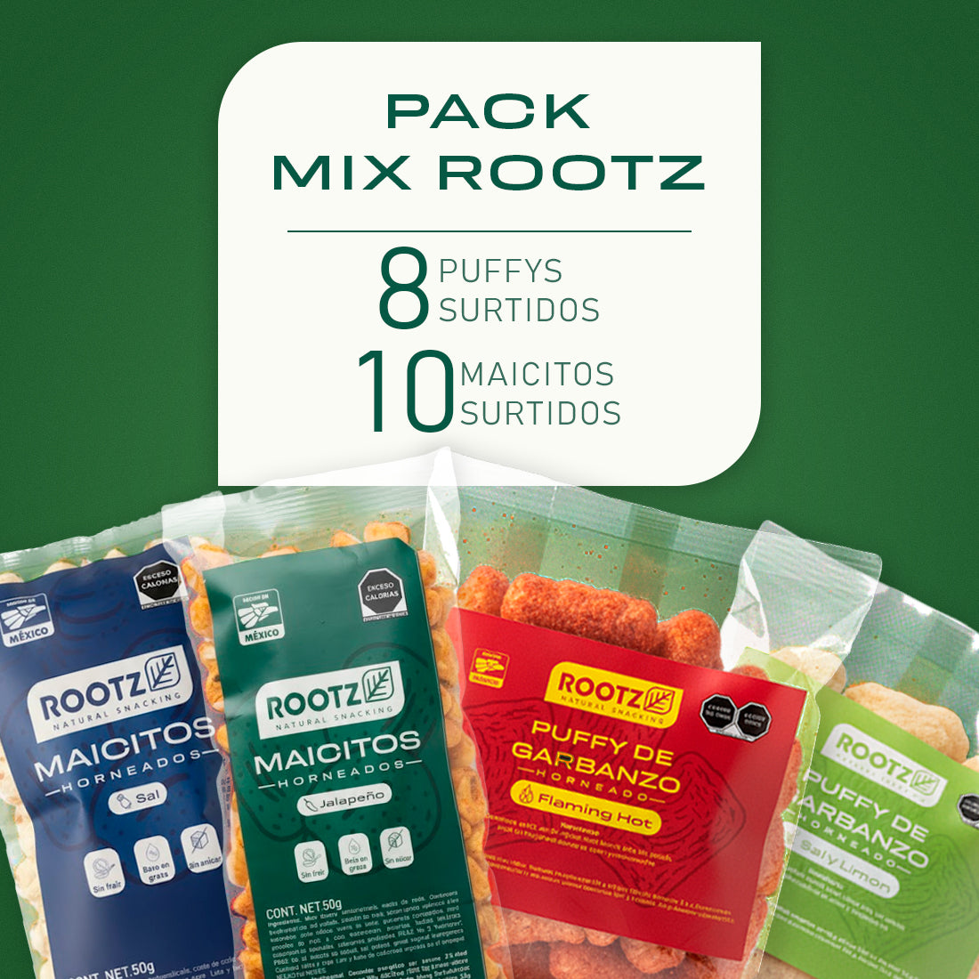 PACK MIX ROOTZ - Botana Saludable ROOTZ