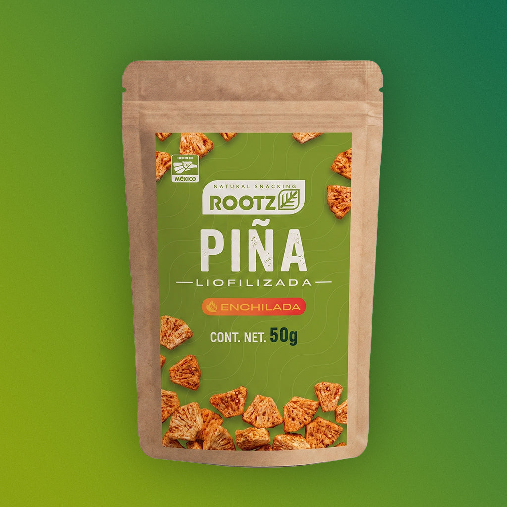 Piña Liofilizada Enchilada - Bolsa 50g